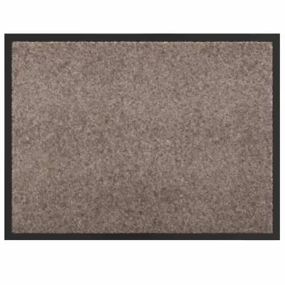 vidaXL Doormat Bež 60 x 40 x 1.2 cm Teddy tkanina