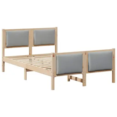 vidaXL Konstrukcija postelje Svetlo siva 120 x 190 cm blago