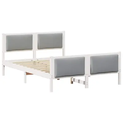 vidaXL Konstrukcija postelje Svetlo siva 140 x 190 cm blago