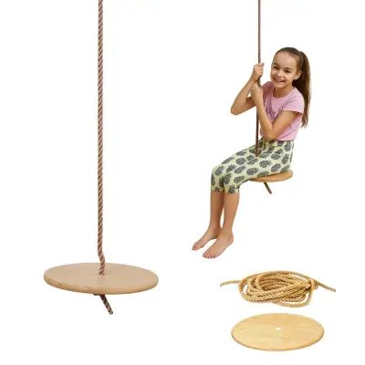 Otroška gugalnica okrogel sedež lesen