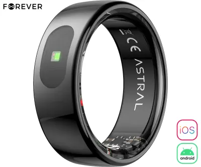 FOREVER Astral SR-100 pametni prstan, velikost 11, BT 5.2, Android + iOS, baterija, aplikacija, spre