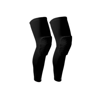 Športni ščitniki za kolena s satjem (par) - zračna in zaščitna opora za kolena za tek, košarko in drugo Black XL