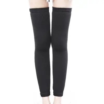 Termo pleteni grelci za kolena - ena velikost Black