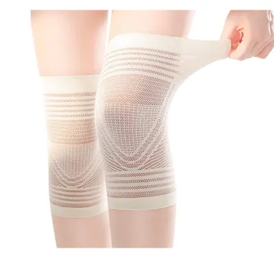 Svilnato gladke zračne kolenske opornice za poletje Beige M