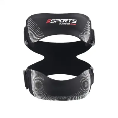 Nastavljiva protipotresna opornica za koleno za tek in fitnes Black