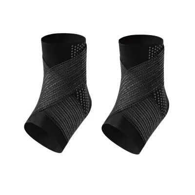 Športna opornica za gleženj (nadgrajen silikonski trak) Black L