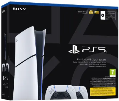 PS5 Digital E Chassis + PS5 Dualsense White
