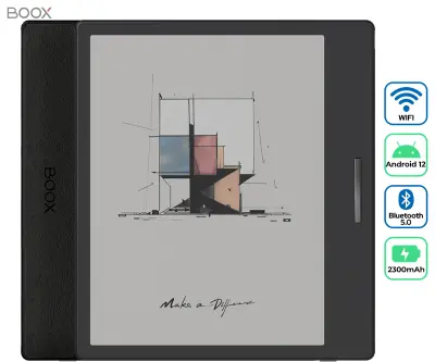 Odprta emb - BOOX Go Color 7 e-bralnik / tablični računalnik, 7", Android 12, 4GB+64GB, Wi-Fi, Bluetooth 5.0, USB-Type-C, črn