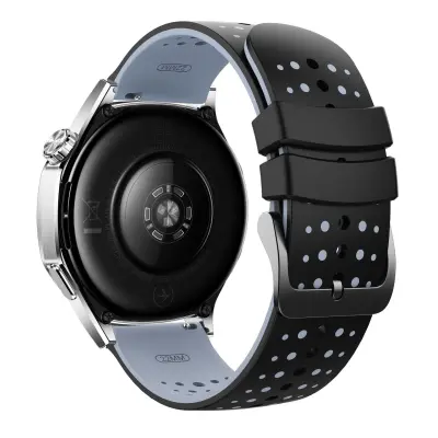 22 mm silikonski pašček, združljiv s Suunto 9 Peak, Huawei, Xiaomi, Redmi in Samsung - dvobarvni dizajn z zvezdnim nebom Black+Grey