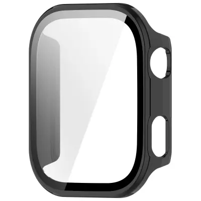 Združljivo ohišje iz kaljenega stekla in PC za Redmi Watch 6 Black