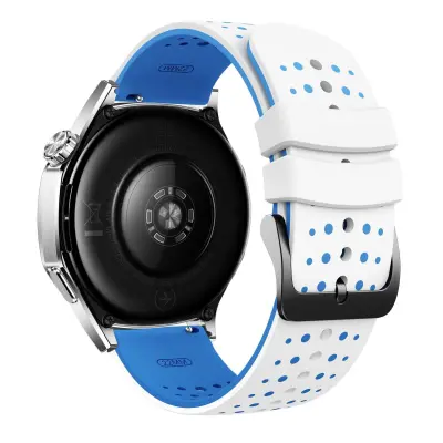22 mm silikonski pašček, združljiv s Suunto 9 Peak, Huawei, Xiaomi, Redmi in Samsung - dvobarvni dizajn z zvezdnim nebom White+Blue