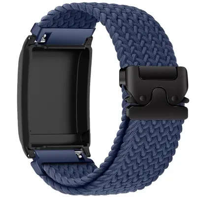 Elastičen pleten pas s padalsko zaponko, združljiv s pametno zapestnico WHOOP LifeOne - udoben in nastavljiv Blue