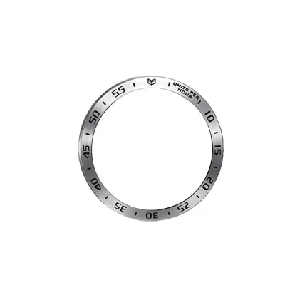 Nerjaveče Jeklo Obroč Okvirja, Združljiv s Samsung Galaxy Watch8 Classic 46mm Silver + Black