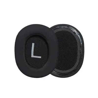 Združljivi Črni Nadomestni Naušesniki iz Ledene Svile za QCY H4 Bluetooth Slušalke - 2 kosa