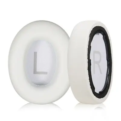 Zamenjava belih ušesnih blazinic iz proteinskega usnja za slušalke QCY H3 in TOZO HT2 - 2 kosa