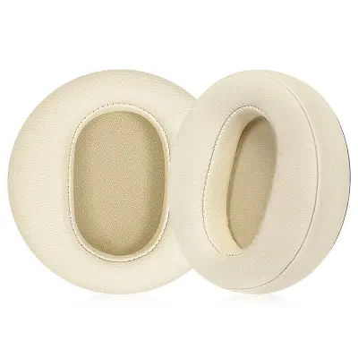 Zamenjava ušesnih blazinic iz proteinskega usnja, združljiva s slušalkami Edifier Fit900NB - komplet 2 White