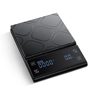E70 Črna Polnilna Kavna Tehtnica s Časovnikom   5 kg/0,1 g