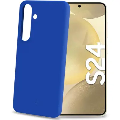 Gumijast ovitek Cromo Soft za Galaxy S24 5G moder