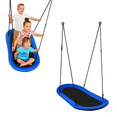 Gugalnica ležalna za otroke viseči ležalnik za igro in sprostitev Fun modra