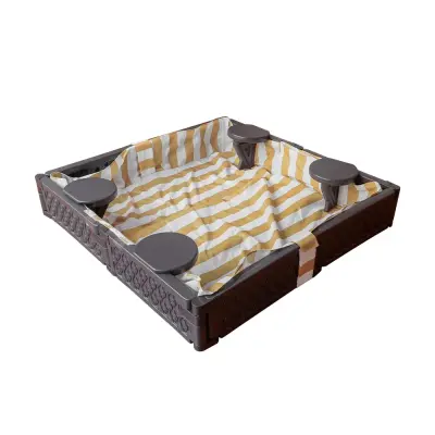 Otroški Peskovnik Plastični Kvadratni