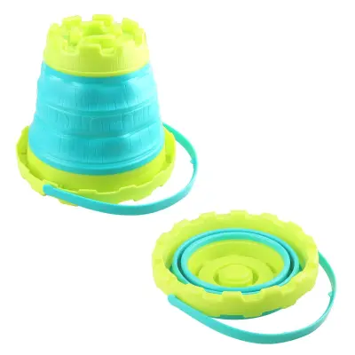 Otroško Vedro Za Peskovnik Zložljivo Okroglo Zeleno