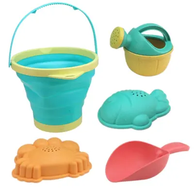 Vedro Za Peskovnik Z Igračami Za Otroke - Zeleno