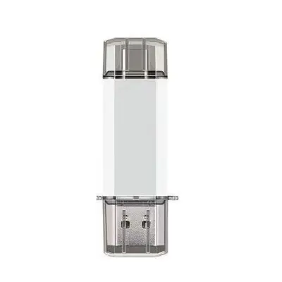 Kratek 2-v-1 USB ključ USB 3.0 Type-C za hitri prenos podatkov White  16 GB