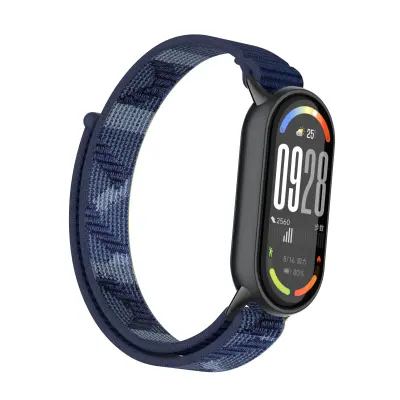 Združljiv z Xiaomi 10/9/8 generacije (standardni model) najlonski pašček Blue+Yellow