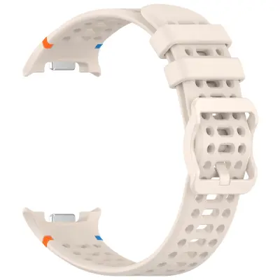 Združljiv s Samsungom: Silikonski pašček z luknjami za Galaxy Watch 8/8 Classic Beige