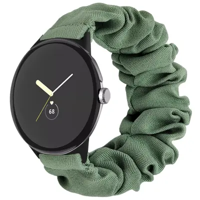 Združljiv z Google Pixel 2: Eleganten scrunchie pašček za pametno uro Green