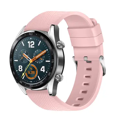 Združljiv s Huawei GT4, Samsung Galaxy Watch4, Garmin 20mm silikonski pašček Pink 22 mm