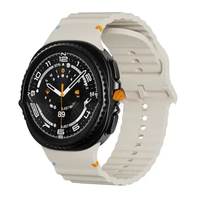 Združljiv s Samsung Galaxy Watch8/Watch8 Classic 22mm silikonski pašček Beige