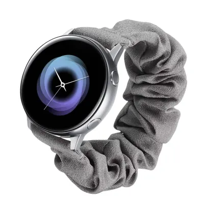 Združljiv s Samsung/Huawei 22mm srebrni priključek, modni potiskani scrunchie pašček