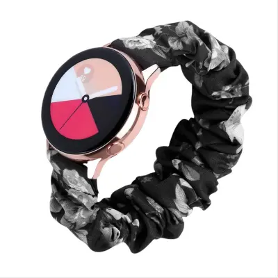 Združljiv z Samsung/Huawei: 22mm Srebrni Priključek Scrunchie Trak