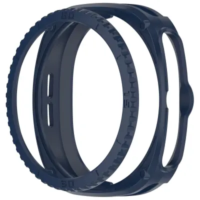 Združljiv s Samsung Watch8 Classic Oklepno Ohišje + Set Obroča z Merilom Blue