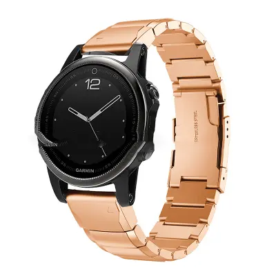 Rožnato zlata zapestnica za uro Fenix 5s/6s/7s/8 43 mm