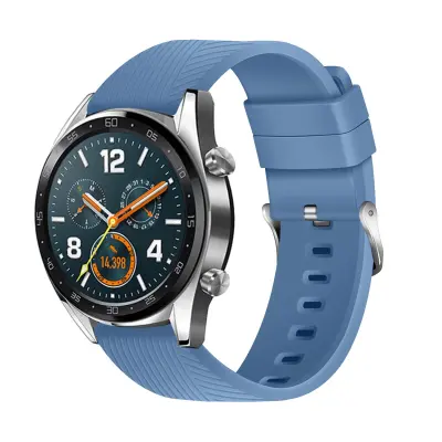 Združljiv s Huawei GT4, Samsung Galaxy Watch4, Garmin 20mm silikonski pašček Blue 20 mm