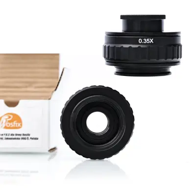 ROSFIX NASTAVLJIV ADAPTER 0,35X – OBJEKTIV ZA STEREOSKOPSKI MIKROSKOP | 38 MM IN 25 MM C-MOUNT | ZA TRINOKULARNE KAMERE