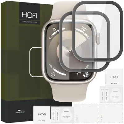 HOFI HYBRID STEKLO ZA APPLE WATCH 7 8 9 41 MM HYBRID PRO+ 2-PACK ZAŠČITA