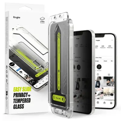 STEKLO RINGKE EASY SLIDE PRIVACY GLASS ZA IPHONE 13 13 PRO 14 16E ​​​​ZAŠČITA