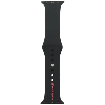 AUDI SPORT PAŠEK ZA APPLE WATCH 40 41 42MM ČRN SILIKON Z LOGOTIPOM