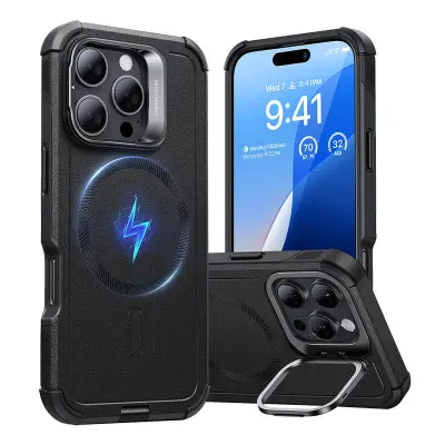 ESR CYBER TOUGH HALOLOCK OVITEK ZA IPHONE 16 PRO MAX Z MAGNETNIM STOJALOM