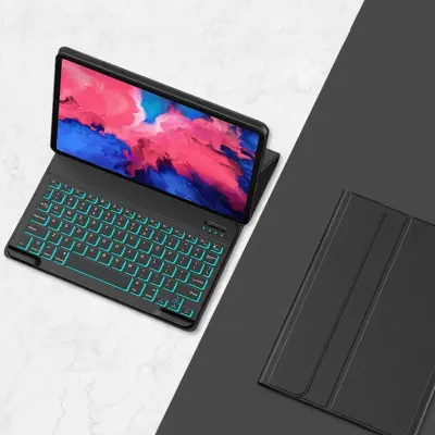 Črno ohišje tipkovnice za iPad 10. generacije z osvetljenimi tipkami