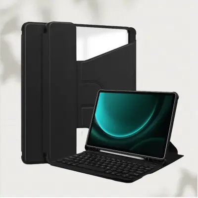 Združljiv Samsung Tab S9 Plus 12.4-palčni 360° vrtljiv nosilec Bluetooth tipkovnica + etui