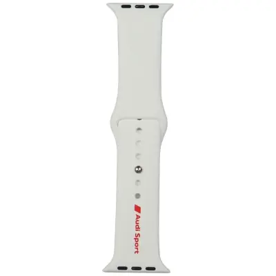 AUDI PAŠEK ZA APPLE WATCH 44 45 46 49MM Z LOGO RDEČ S SILIKONSKIM MATERIALOM