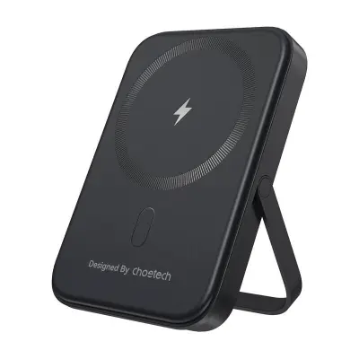 CHOETECH B742 5000MAH 20W PD MAGNETNI POWER BANK S STOJALOM (ČRN)