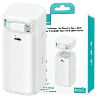 USAMS POWERBANK 18000MAH ZA TELEFONE CABLE NA TULJAVO PD45W HITRO POLNJENJE