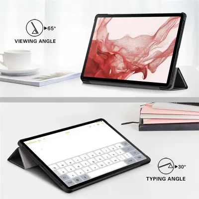 Tanka črna tridelna torbica za Samsung Tab S6 Lite 10.4