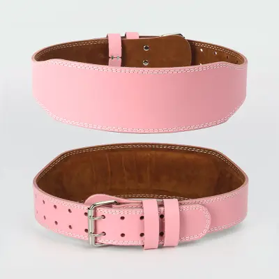 Pas za dvigovanje uteži, močna opora in stabilnost Pink L