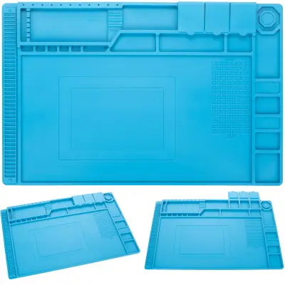 Silikonska spajkalna podloga z organizatorjem 450 x 300mm